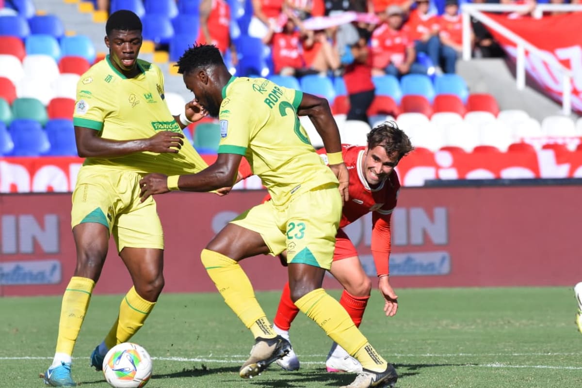 América de Cali generó la tercera derrota consecutiva del Atlético Bucaramanga, al imponerse 2-0 en el estadio Pascual Guerrero, por la fecha 15 de la Liga BetPlay I de 2026. Foto Aymer Andrés Álvarez/El País