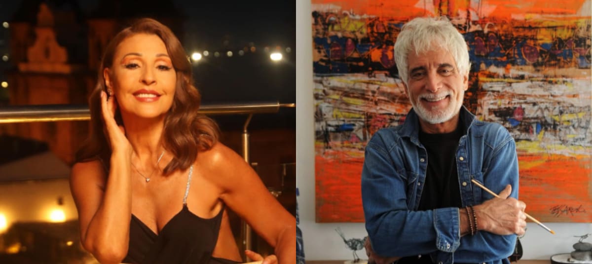 Amparo Grisales tuvo emotivo reencuentro en vivo con su primer esposo. Foto: Instagram: @germantessarolo / @agrisales333