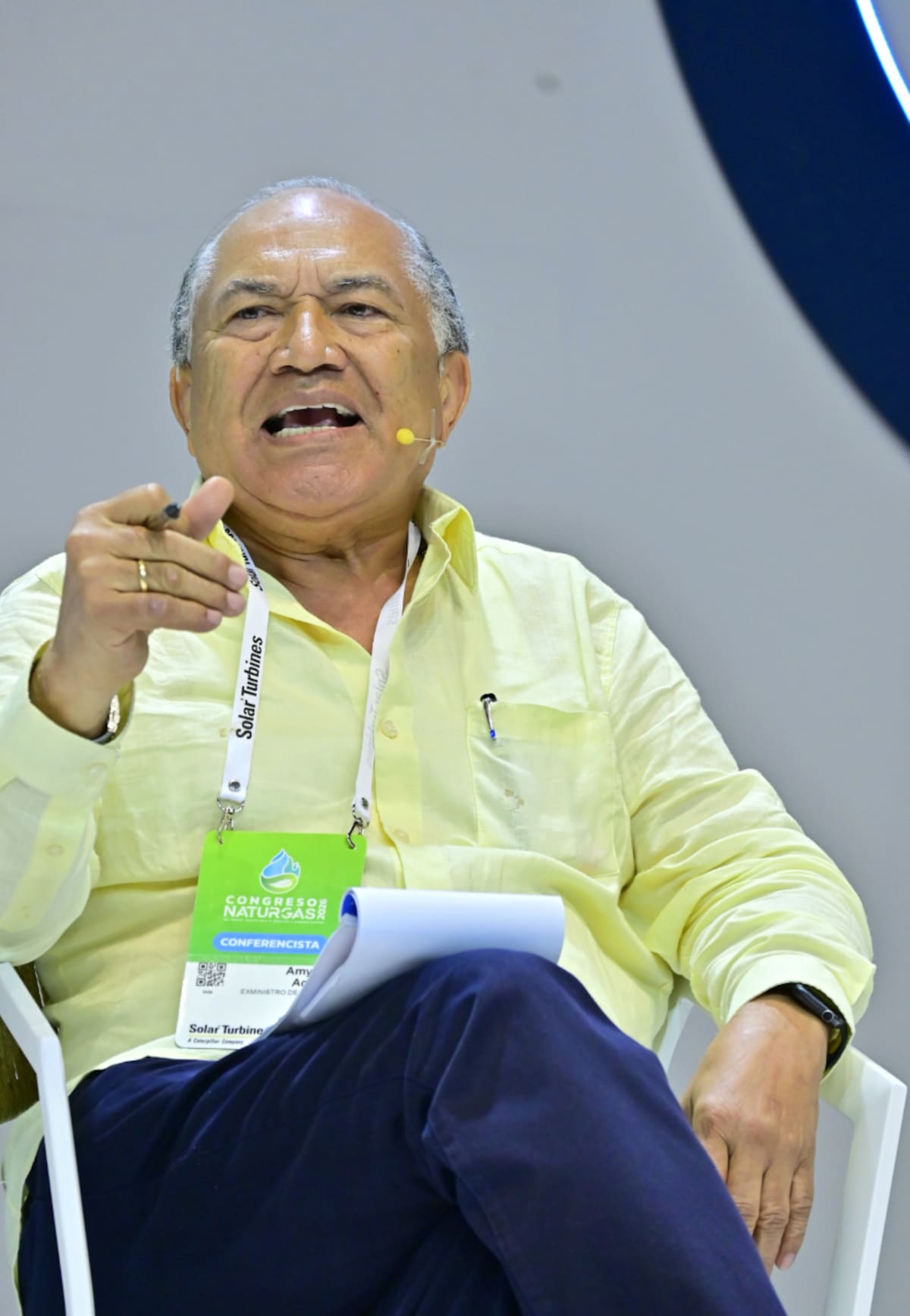 Amylkar Acosta, exministro de Minas, en el Congreso de Naturgas 2026 | Cortesía Naturgas | Pedraza Producciones