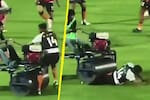 Futbolista fue atropellado por aplanadora mientras calentaba antes de un partido: video viral