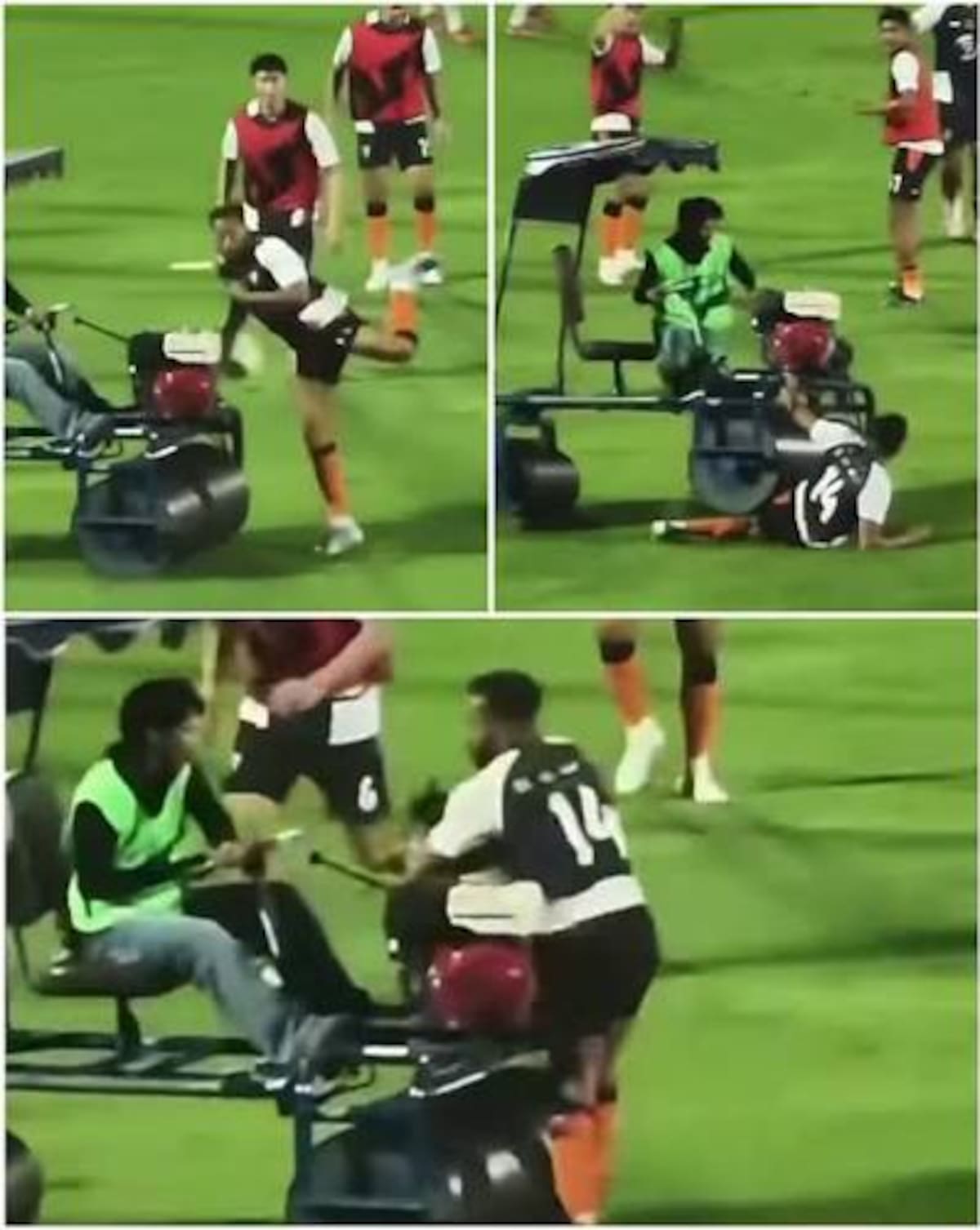 Andros Townsend fue atropellado por una aplanadora durante el calentamiento previo a un partido en Tailandia.