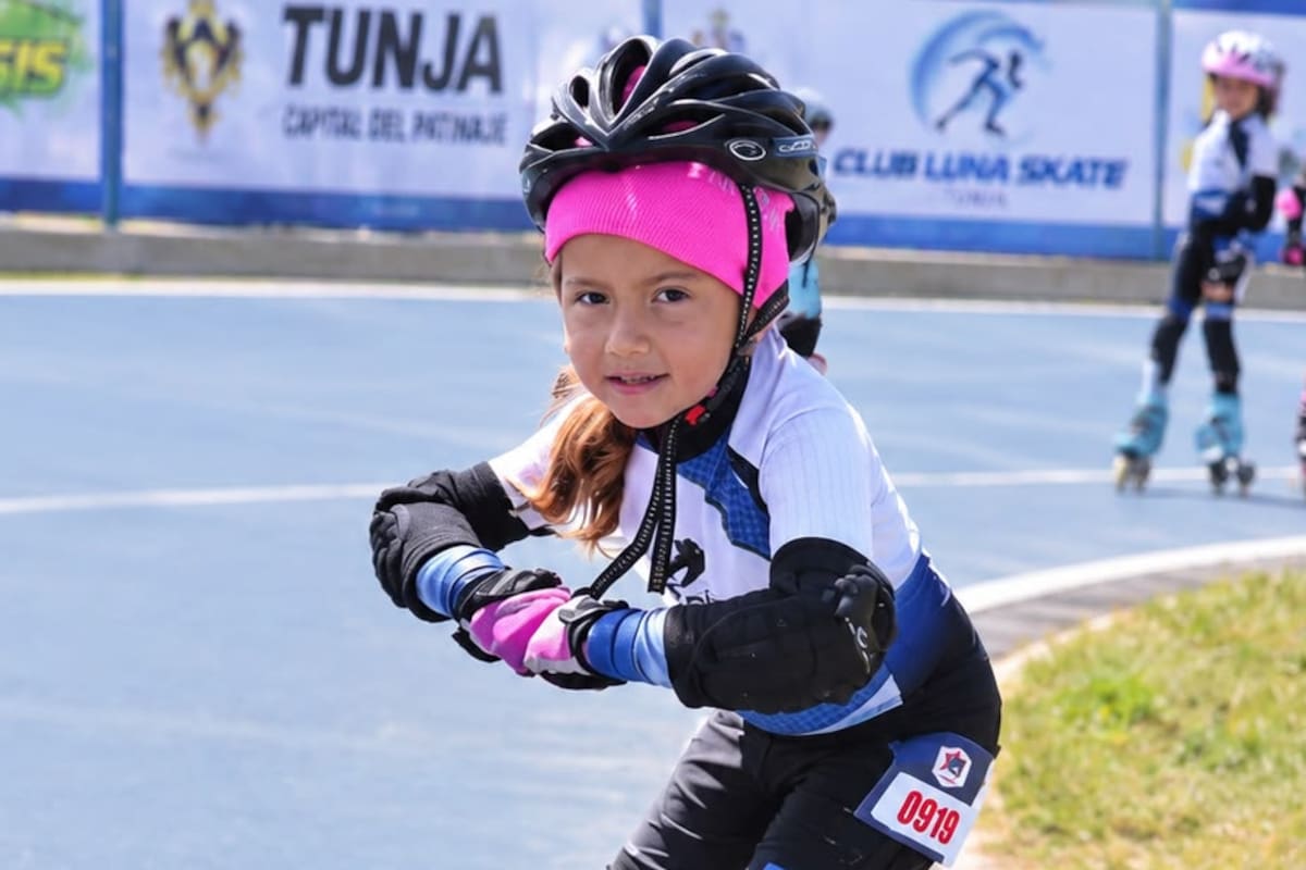 Anel Sofía, la pequeña campeona de Santander que ya brilla en el patinaje panamericano. Foto: Cortesía / Vanguardia