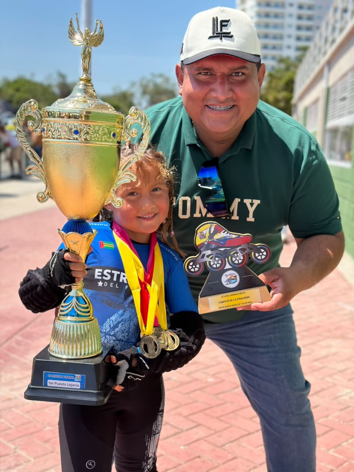 Anel Sofía, la pequeña campeona de Santander que ya brilla en el patinaje panamericano. Foto: Cortesía / Vanguardia