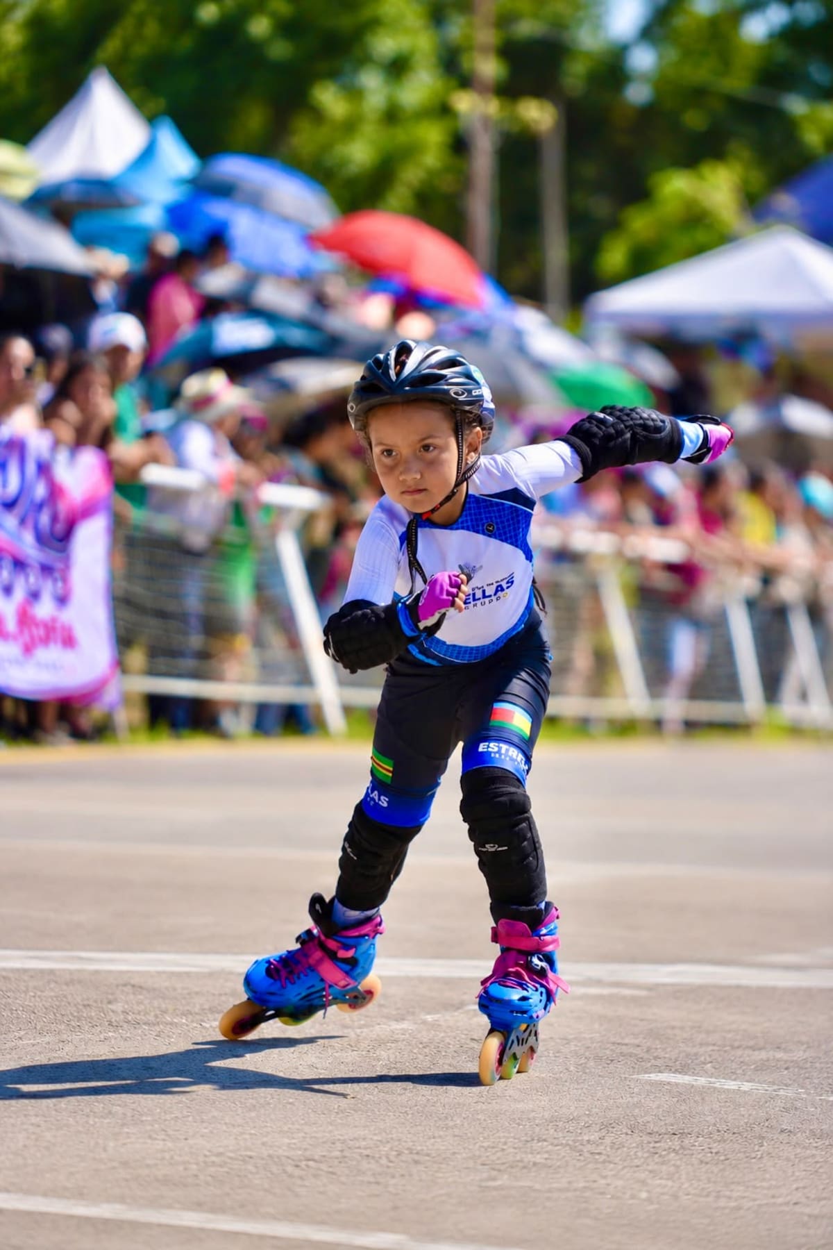 Anel Sofía, la pequeña campeona de Santander que ya brilla en el patinaje panamericano. Foto: Cortesía / Vanguardia