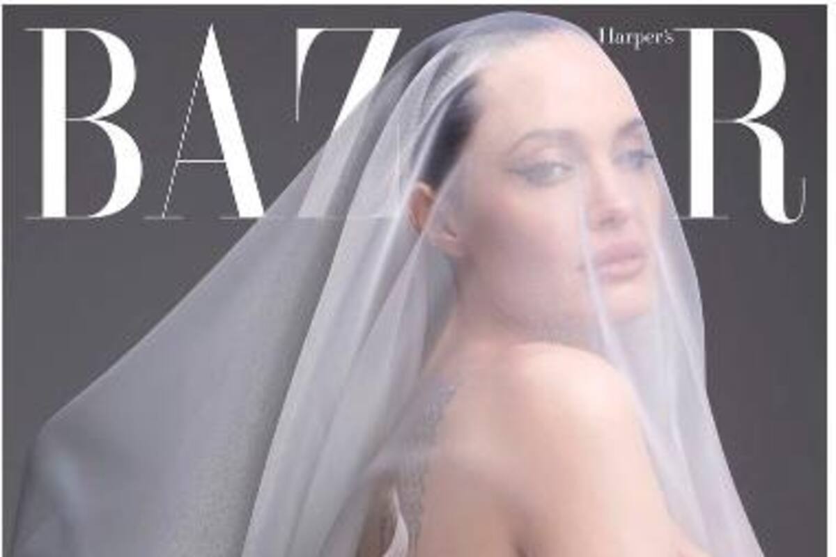 La portada de Harpers Bazaar en la cual Angelina Jolie posa desnuda en una superproducción (Harpers Bazaar)