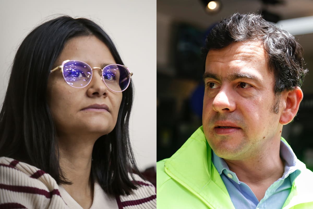 Angie Rodríguez, directora del Fondo de Adaptación, junto a Rodrigo Lara Restrepo, designado ministro del Interior en el Gobierno de Abelardo De la Espriella. // Fotos: Colprensa.