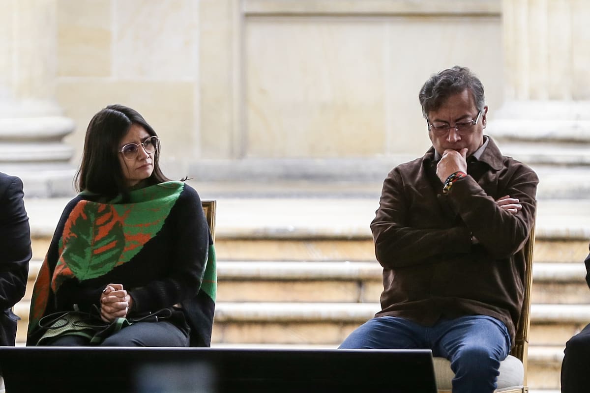 Angie Rodríguez y Gustavo Petro. // Foto: Colprensa - Catalina Olaya.