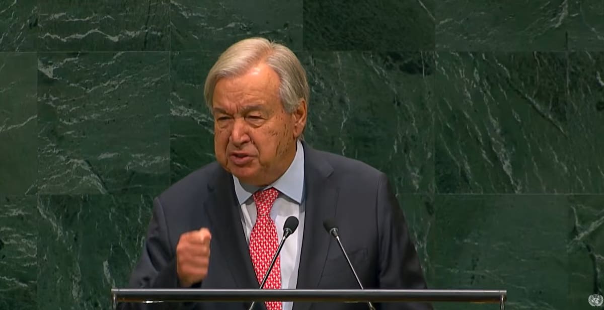 Antonio Guterres Secretario de la ONU indicó en su discurso "Las decisiones de vida o muerte nunca deben dejarse en manos de las máquinas. Los robots asesinos no deben tener cabida en nuestro futuro." Foto: @NoticiasONU