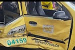 Violenta colisión entre taxi y buseta dejó siete lesionados en Bucaramanga