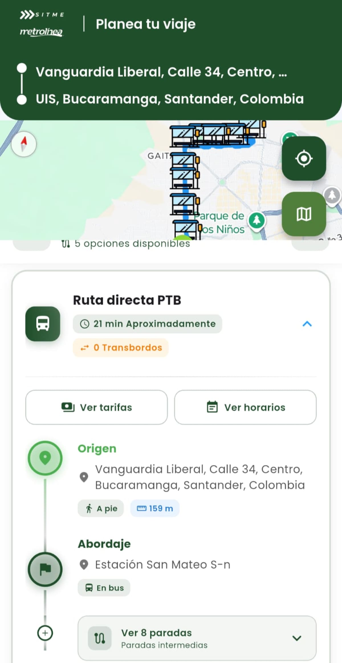 Recargar el pasaje, planear rutas y conocer la ubicación de los buses será posible con la app del sistema Metrolínea. Foto: Captura de pantalla
