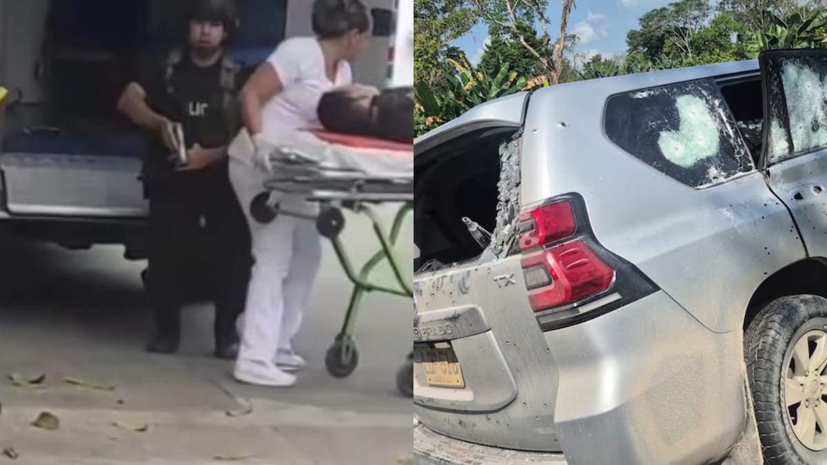 Lugar donde fue atacada una patrulla policial en Fortul durante la mañana del jueves, hecho que dejó varios heridos y es materia de investigación.