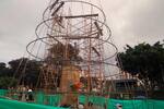 Arrecian críticas por ‘arreglo navideño’ instalado sobre el monumento de ‘Galán Comunero’