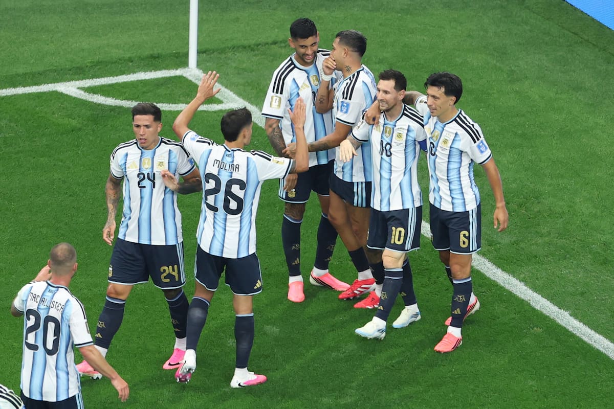 ARLINGTON (ESTADOS UNIDOS), 22/06/2026.- El delantero de Argentina Leo Messi celebra el gol conseguido ante Austria en el partido del Mundial 2026 entre Argentina y Austria, este lunes en Arlington, Texas. EFE/Carlos Ramírez