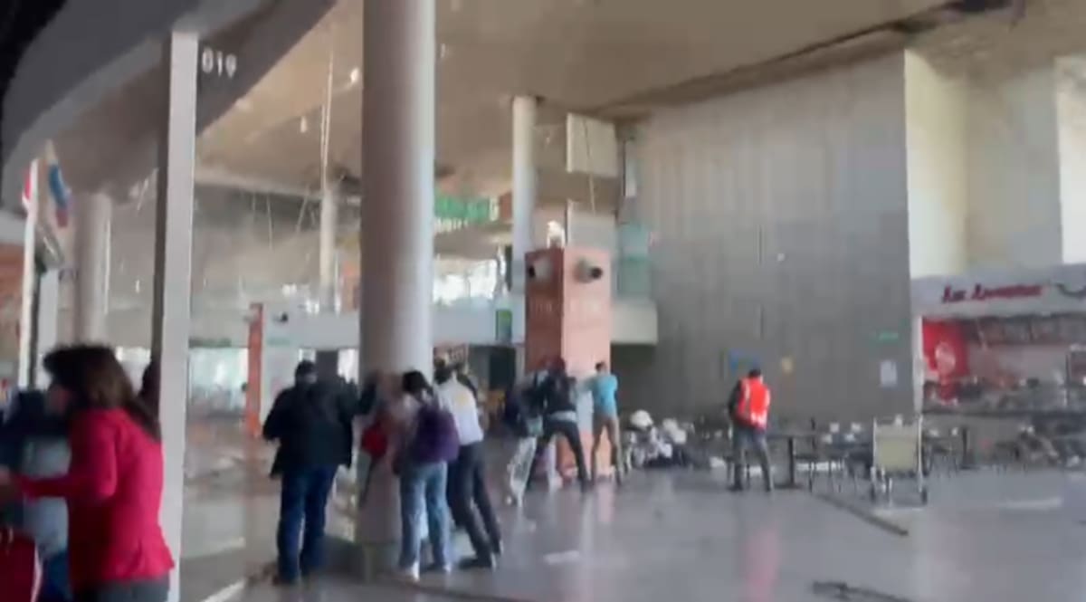 Armenia, una de las ciudades afectadas por el temblor: así quedó su aeropuerto. // captura de pantalla del video en X