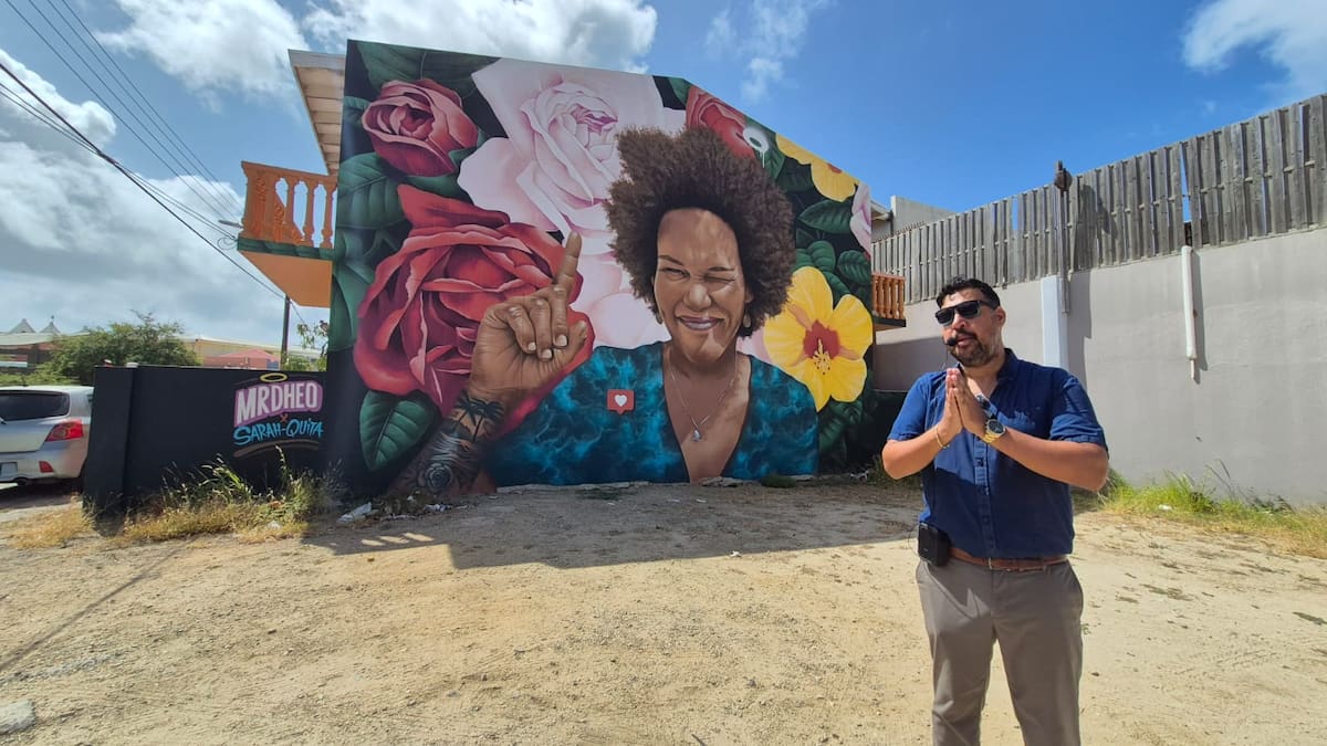 Mural de Mr Dheo de la regatista arubeña Sarah Quita, ganadora de varias competencias internacionales y nominada a regatista del año en 2011.
(Juan Carlos Chio / VANGUARDIA).