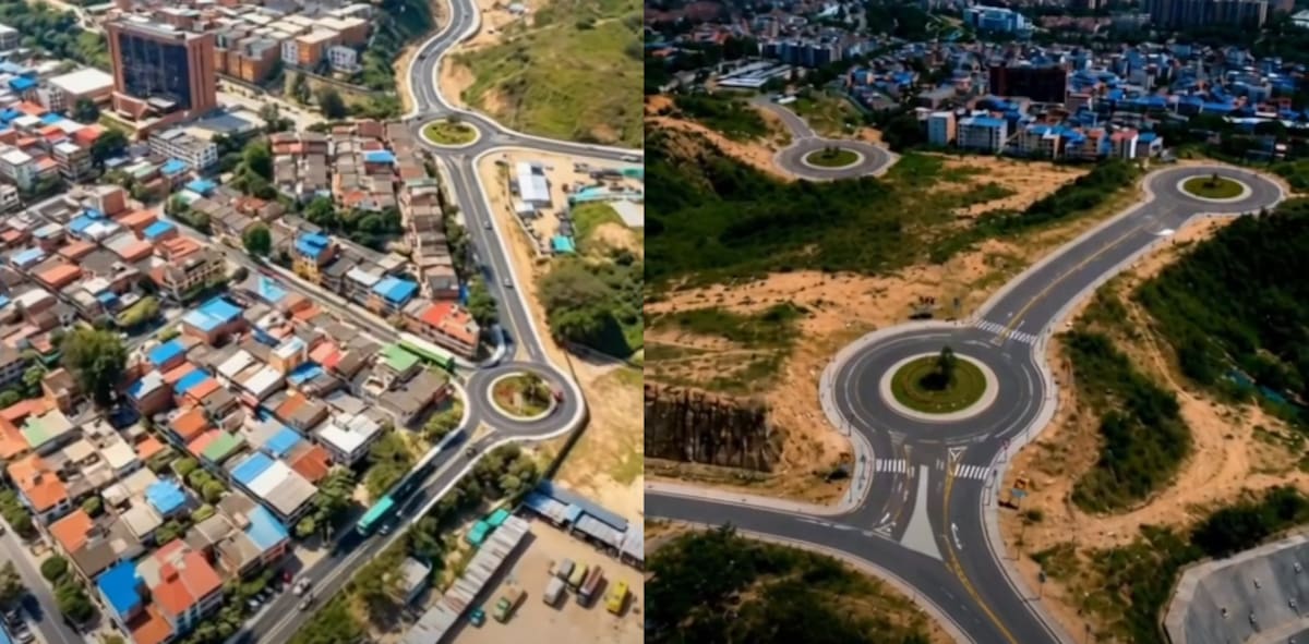 Así se verían las rotondas en las obra de Cámbulos.