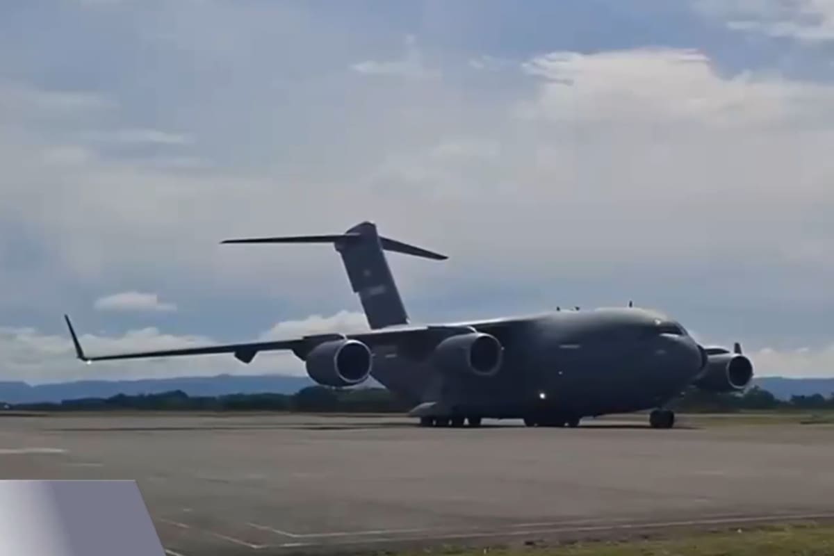 Así fue la llegada de los helicópteros Black Hawk y tropas de Estados Unidos a Colombia. | Foto: Captura tomada de video.