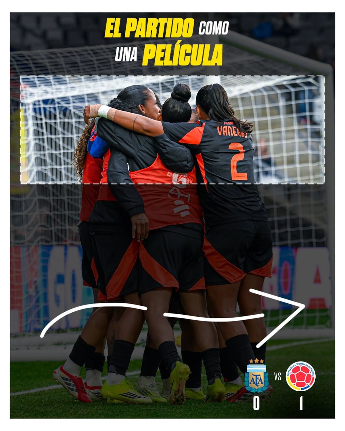 Así quedó la tabla de la SheBelieves Cup tras la victoria de Colombia ante Argentina. Foto: FCF.