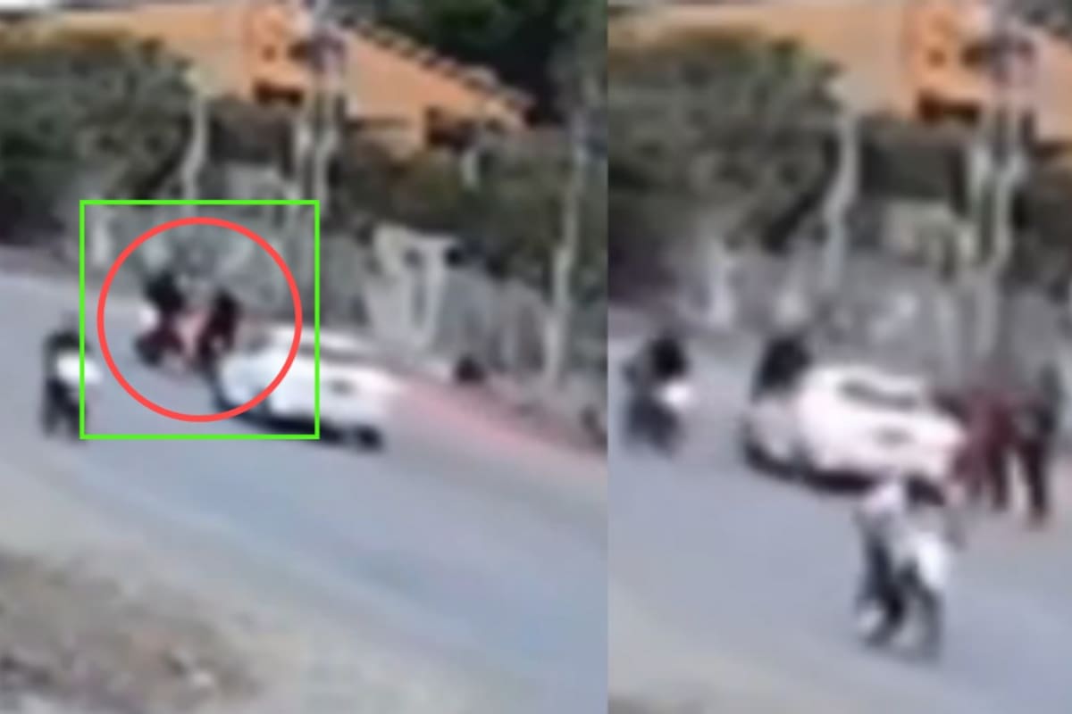 Los sujetos obligan al niño a bajarse de la moto y posteriormente lo hacen subir a un vehículo.