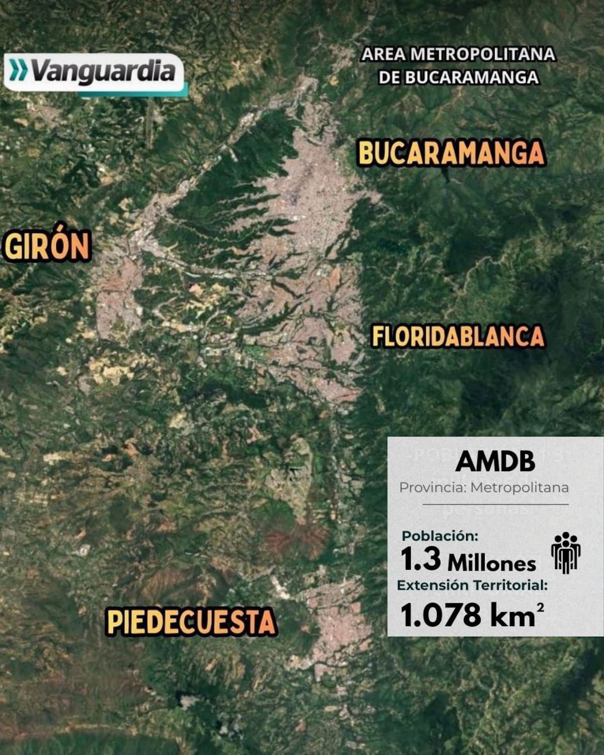 Santander como nunca lo ha visto: el departamento observado desde satélite.