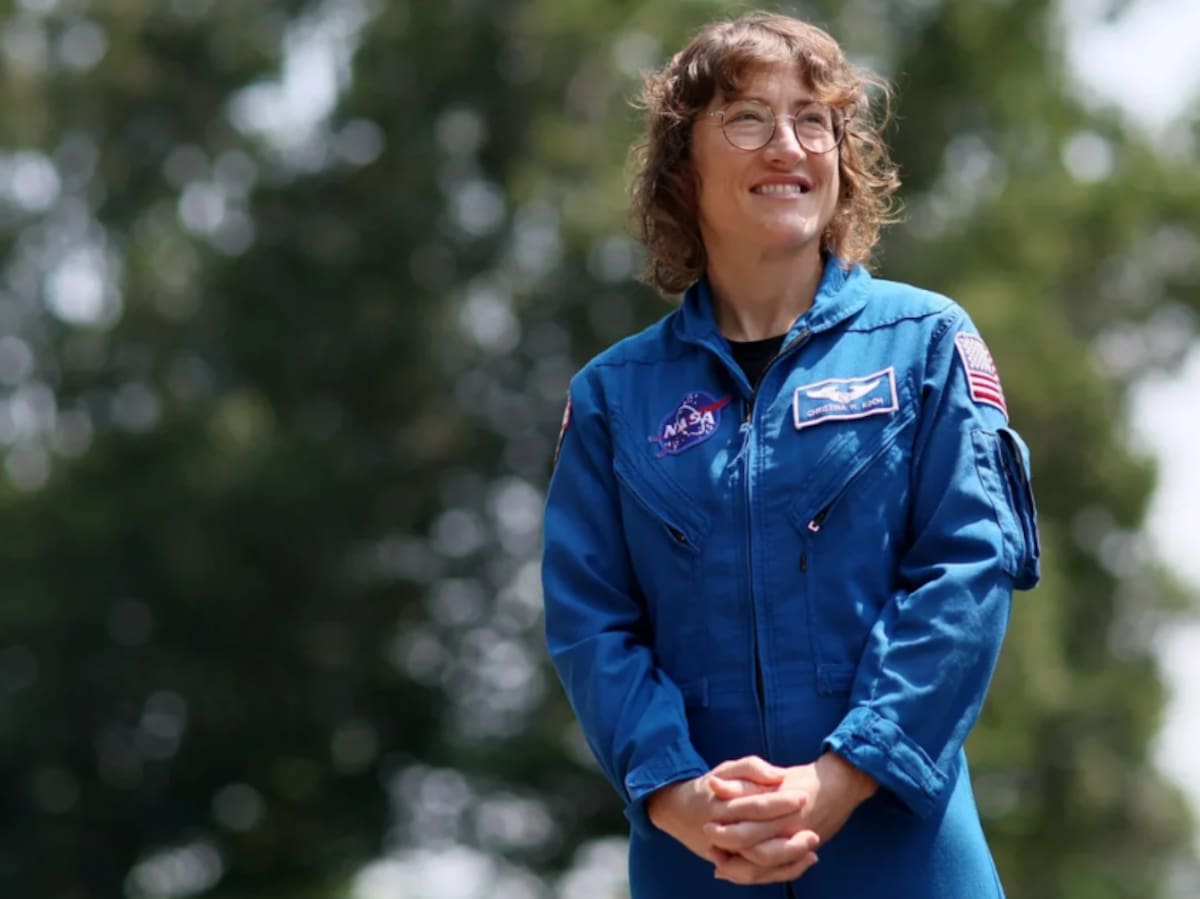 Christina Koch, especialista de la misión Artemis II.
Foto: NASA.
