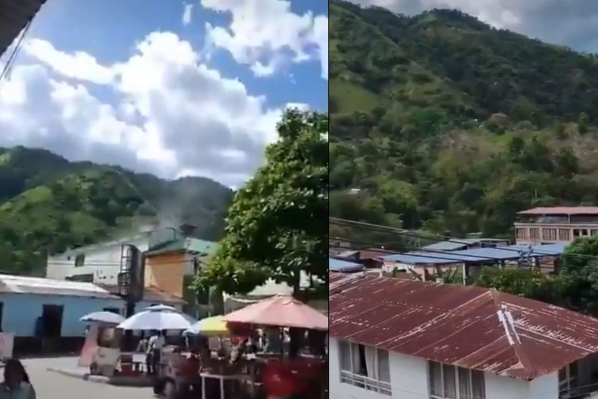 En Rioblanco, sur del Tolima, se reportó un ataque con dron contra la Alcaldía, mientras también se registran hechos de orden público en San Antonio, Planadas y zonas rurales de Ataco. Captura de video// X.