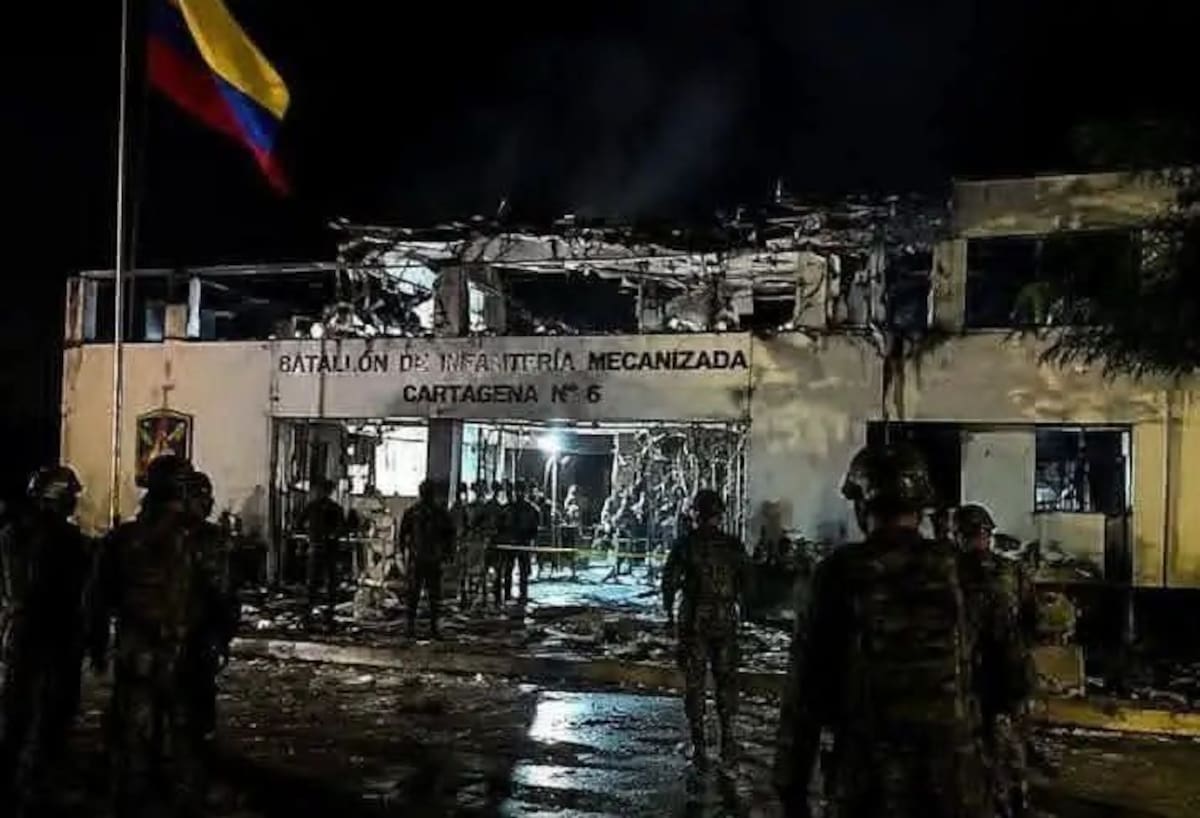 Ataque del Eln en Riohacha deja 12 militares.
Foto: redes sociales.