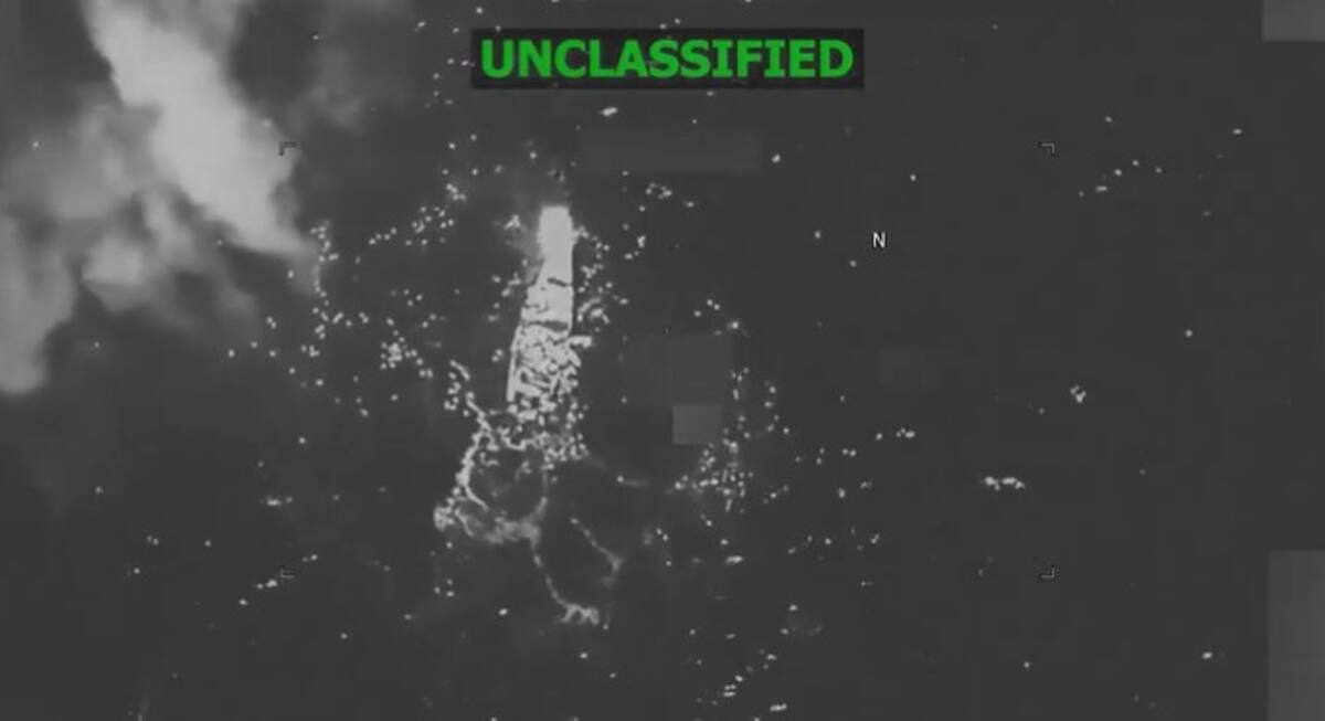 150 personas han muerto desde que comenzaron estos bombardeos en el Caribe.
Foto: Captura de video.