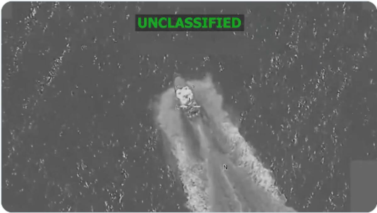 Estados Unidos nuevamente atacó tres supuestas narcolanchas en el Pacífico, cerca de Colombia. // Foto: captura de video - U.S. Southern Command.