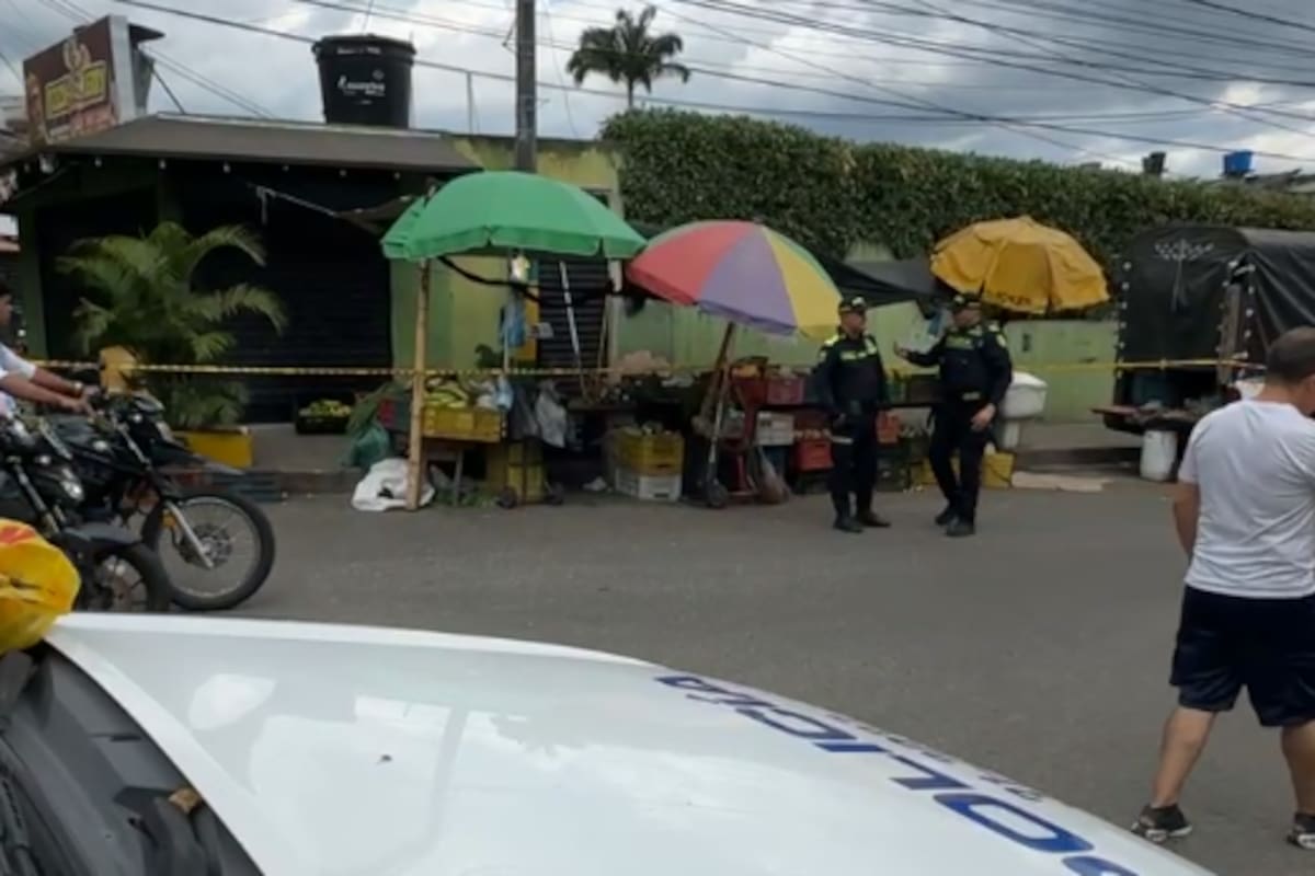 Hombre fue baleado en el barrio La Cumbre de Floridablanca.
Foto: Captura de video - Noticias Bucaramanga.