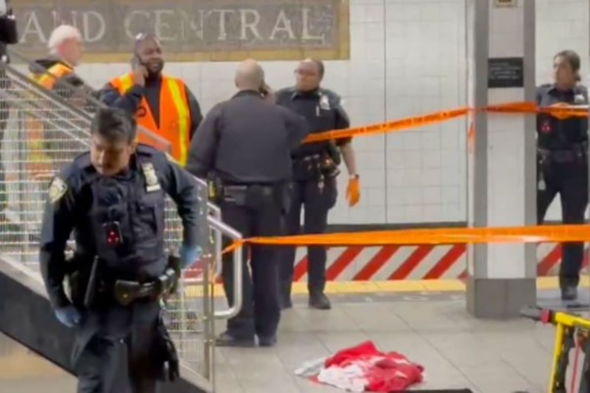 Pánico en Grand Central luego de que policías abatieran a un hombre que atacaba con un machete a pasajeros en el Metro de Nueva York.