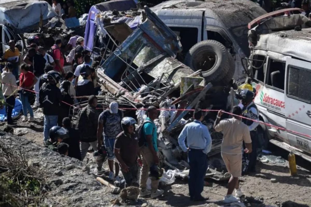 Atentado en Cajibío que dejó 14 muertos
Foto: A.P.I.