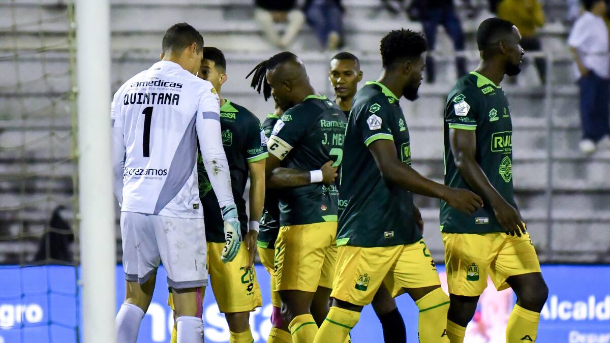 Atlético Bucaramanga consiguió su primera victoria ante Águilas Doradas 1-0 en condición de visitante en la jornada número ocho de la Liga BetPlay. Foto: Buacaramanga.