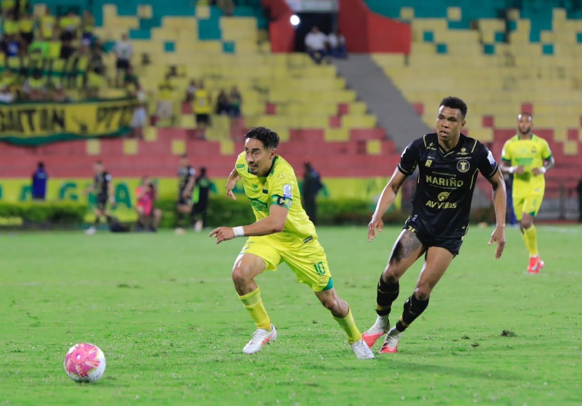 Atlético Bucaramanga superó 2-1 a Deportivo Pasto y saltó al cuarto lugar de la Liga BetPlay II de 2026. Foto: Jaime Moreno.