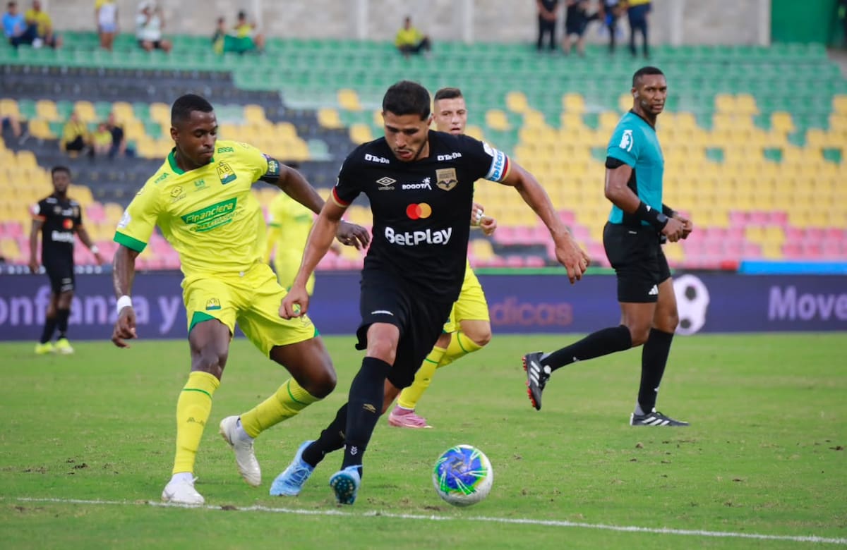 Atlético Bucaramanga derrotó 2-0 a Internacional de Bogotá, en la fecha 11 de la Liga BetPlay II de 2026. Foto: Colprensa.