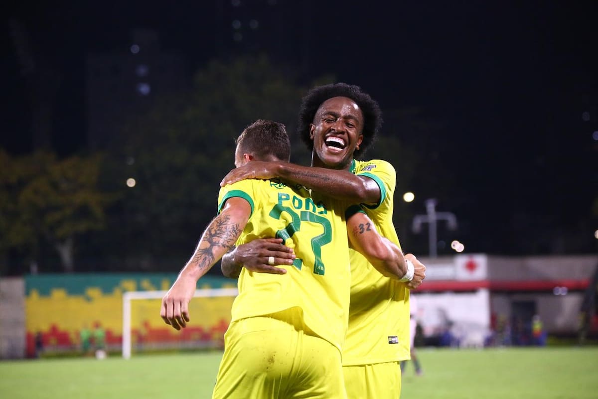 Atlético Bucaramanga venció 2-1 a Millonarios con goles de Leonardo Flores y Luciano Pons, en la fecha 1 de la Liga BetPlay I de 2026. Foto: Jaime Moreno.