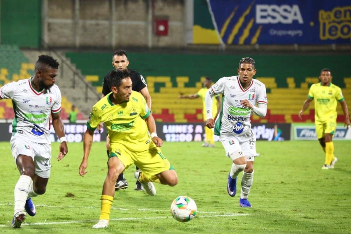 Atlético Bucaramanga igualó 1-1 frente a Once Caldas, en la fecha 12 de la Liga BetPlay I de 2026. Foto: Jaime Moreno.