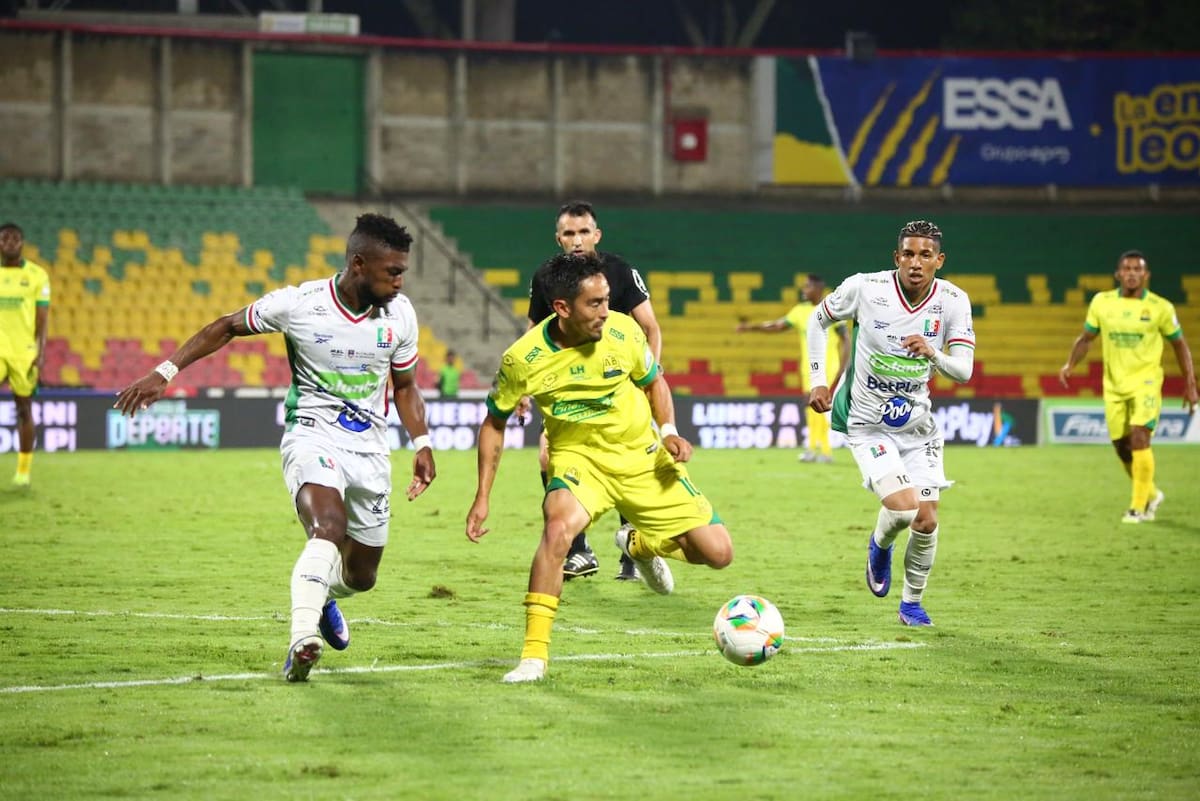 Atlético Bucaramanga igualó 1-1 frente a Once Caldas, en la fecha 12 de la Liga BetPlay I de 2026. Foto: Jaime Moreno.