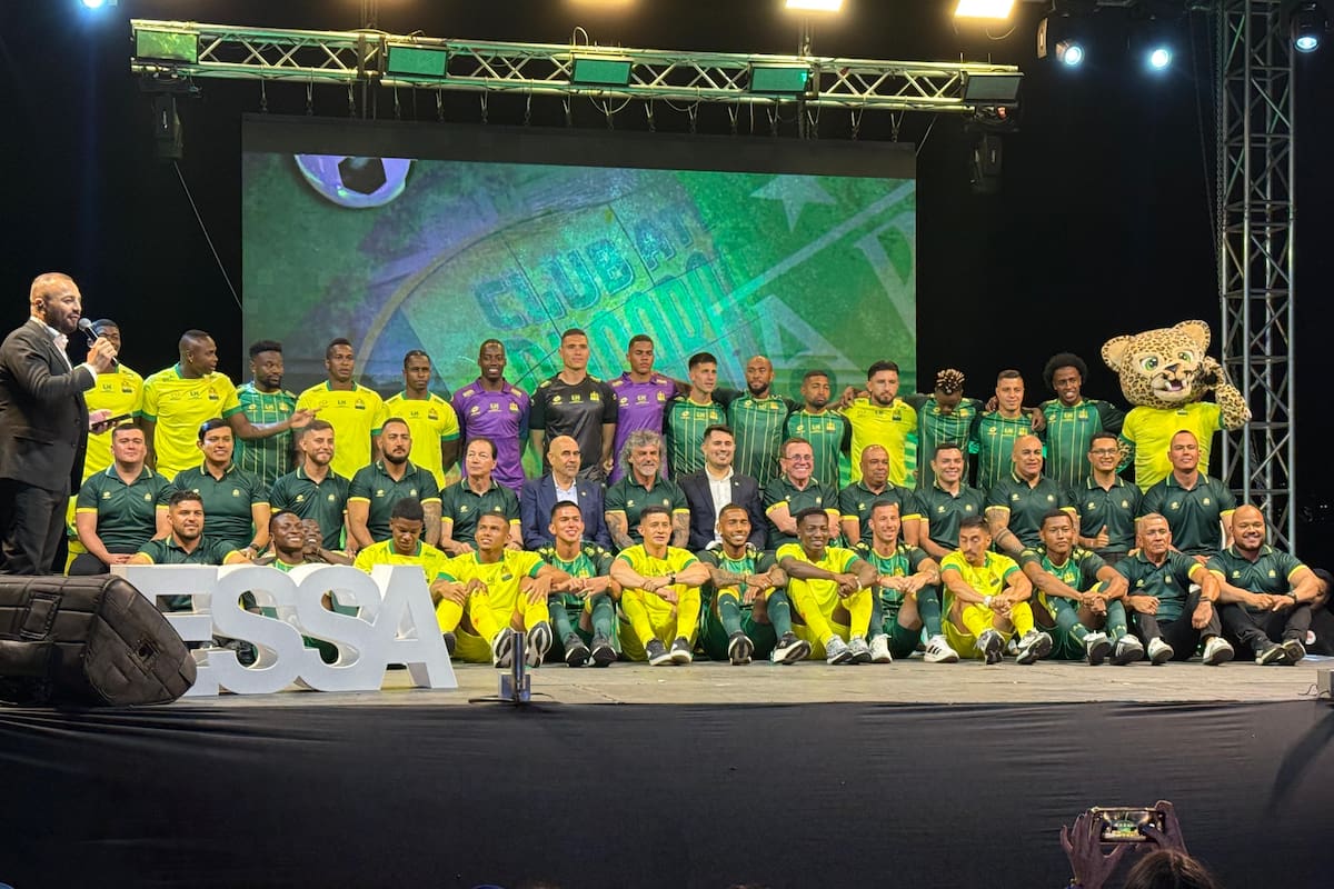 Atlético Bucaramanga realizó la presentación oficial de la nómina para el 2026. Foto: Juan Pablo Borrero