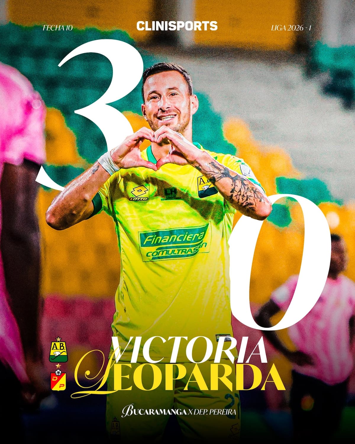 Atlético Bucaramanga venció a Pereira: Luciano Pons rompió su sequía y el ‘Leopardo’ sigue invicto. Foto: Atlético Bucaramanga.