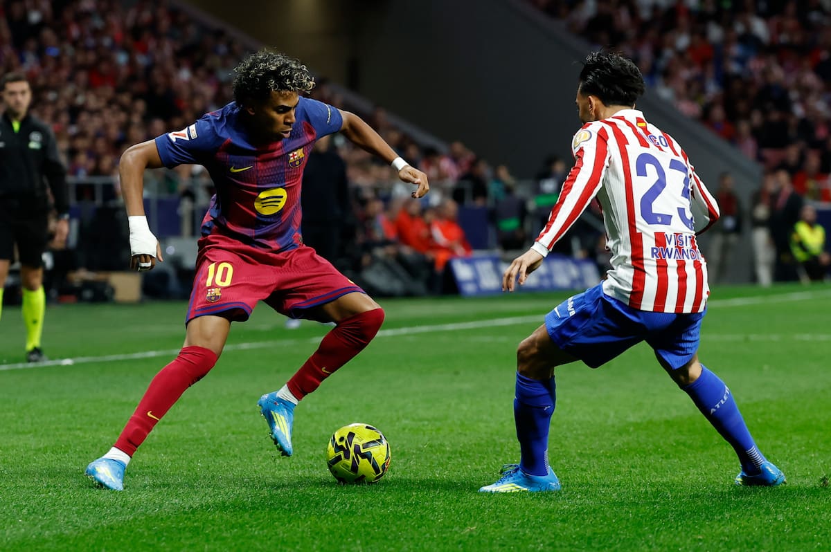 Lamine Yamal fue el jugador más desequilibrante para Barcelona en el partido ante Atlético de Madrid. //Foto, EFE: Chema Moya