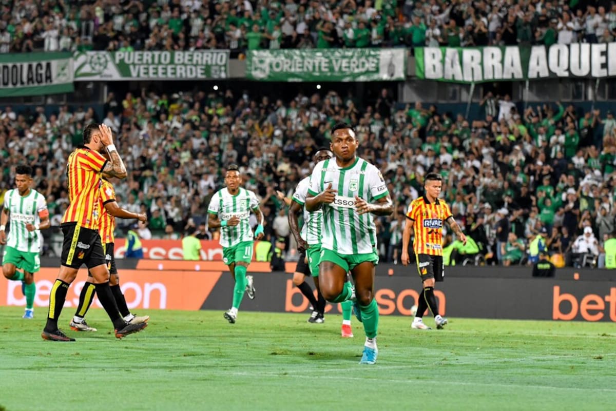 Atlético Nacional superó 3-0 a Deportivo Pereira y conservó el primer lugar de la Liga BetPlay. Foto: Colprensa
