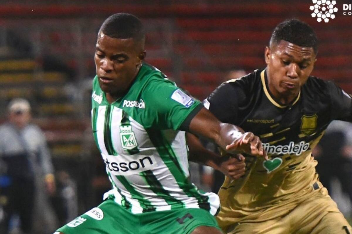 Atlético Nacional igualó 1-1 ante Águilas, en el estadio Atanasio Girardot. Foto: Dimayor.