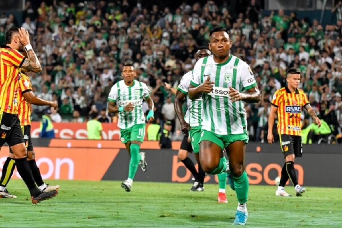 Alfredo Morelos ya marcó su primer gol en la temporada 2025 con el Atlético Nacional. Foto: Colprensa