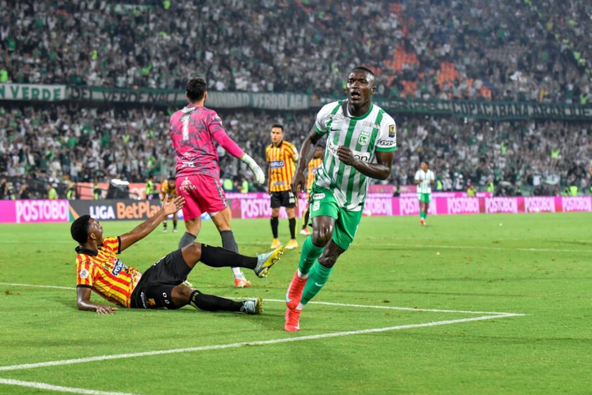 Kevin Viveros fue la figura de Atlético Nacional en el triunfo 3-0 sobre Pereira. Foto: Colprensa