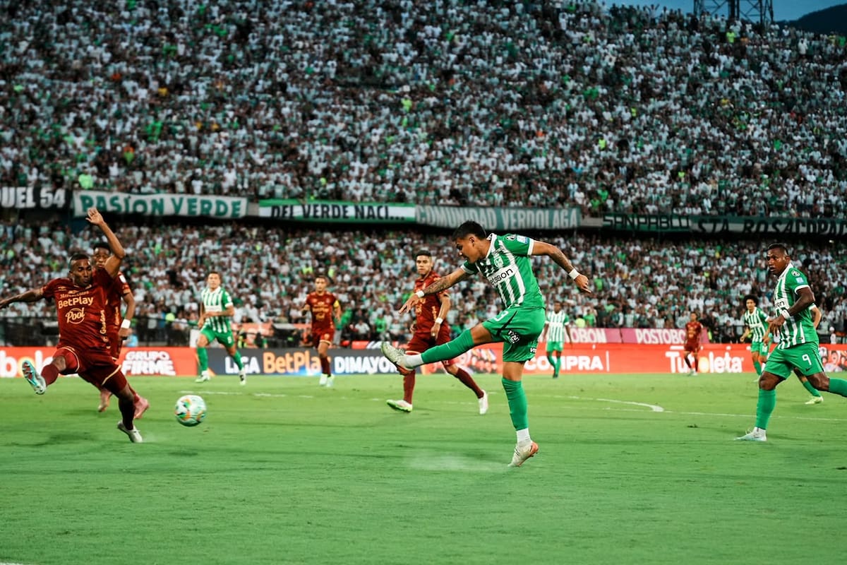 Atlético Nacional derrotó a Deportes Tolima en la semifinal vuelta de la Liga Betplay 2026-I y sueña con una nueva estrella. //Foto: David Jaramillo - Colprensa