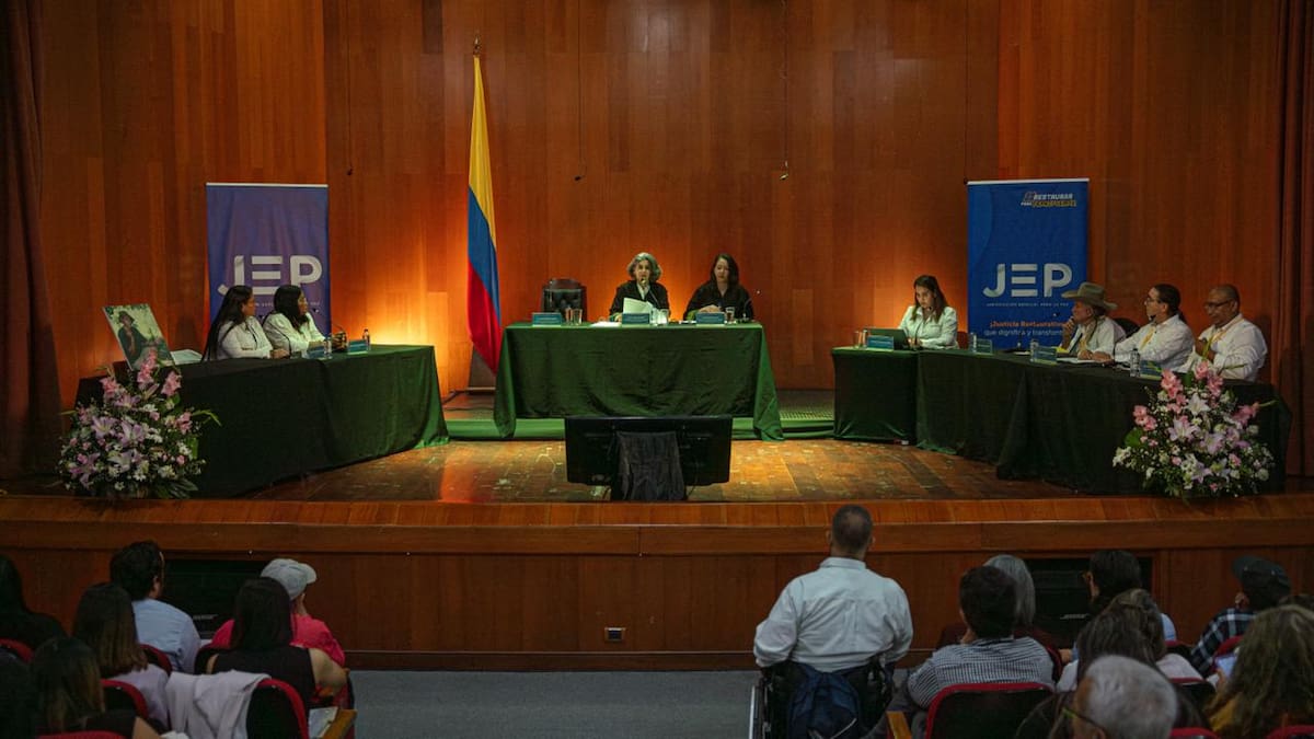 La magistrada Julieta Lemaitre Ripoll explicó los hallazgos regionales del caso de secuestro en el conflicto colombiano | Foto Diego Pérez JEP