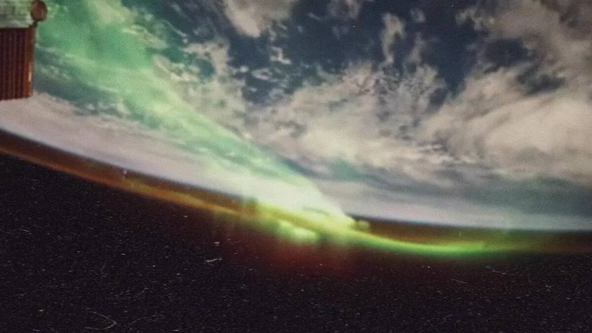Las auroras boreales fueron grabadas desde la Estación Espacial Internacional.