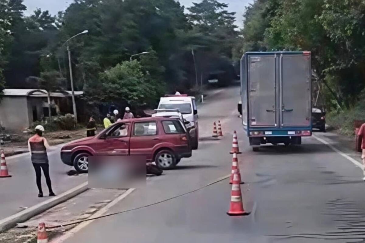 Autoridades de Tránsito realizaron el levantamiento del croquis en el sitio del siniestro.