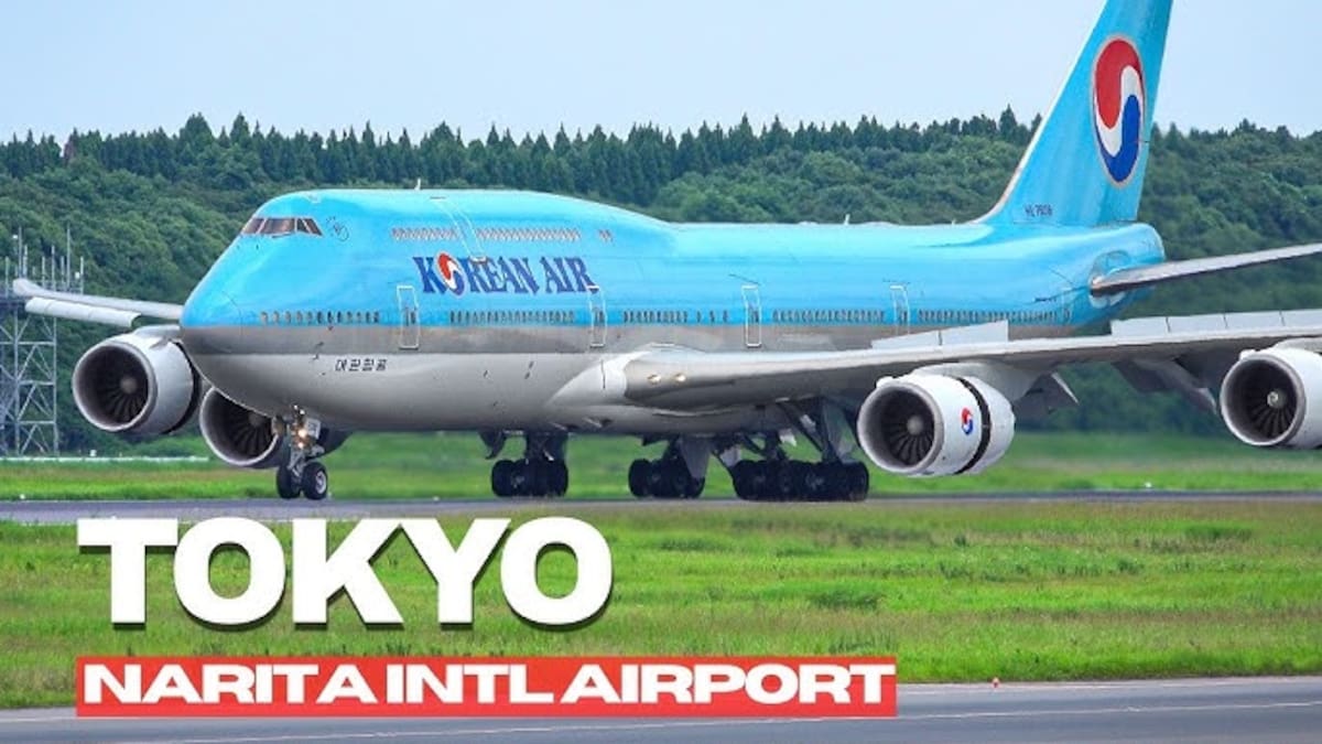Un avión coreano no pudo aterrizar debido a fuertes vientos laterales en el aeropuerto de Narita, en Japón.